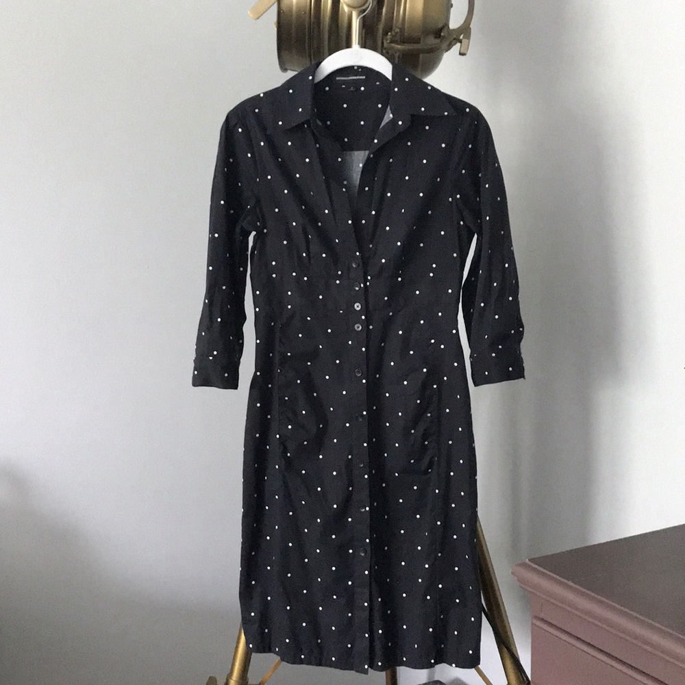 Express Polka Dot Shirtdress